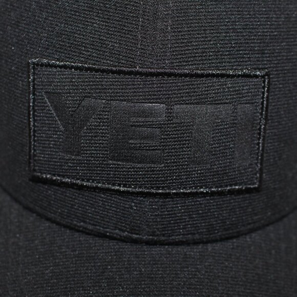 YETI - Black on Black Patch Trucker Snapback Hat - Picture 2 of 11